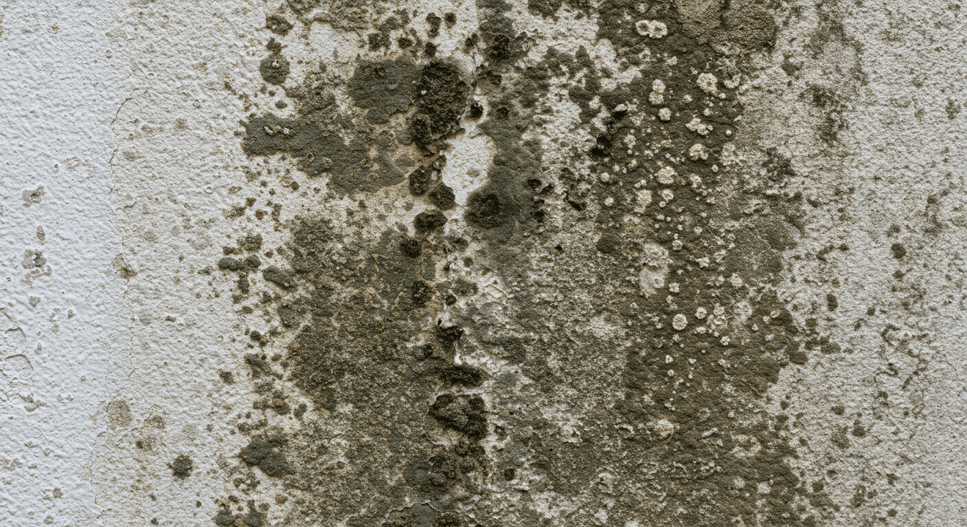 Visible mold growth on a wall, indicating potential health risks.